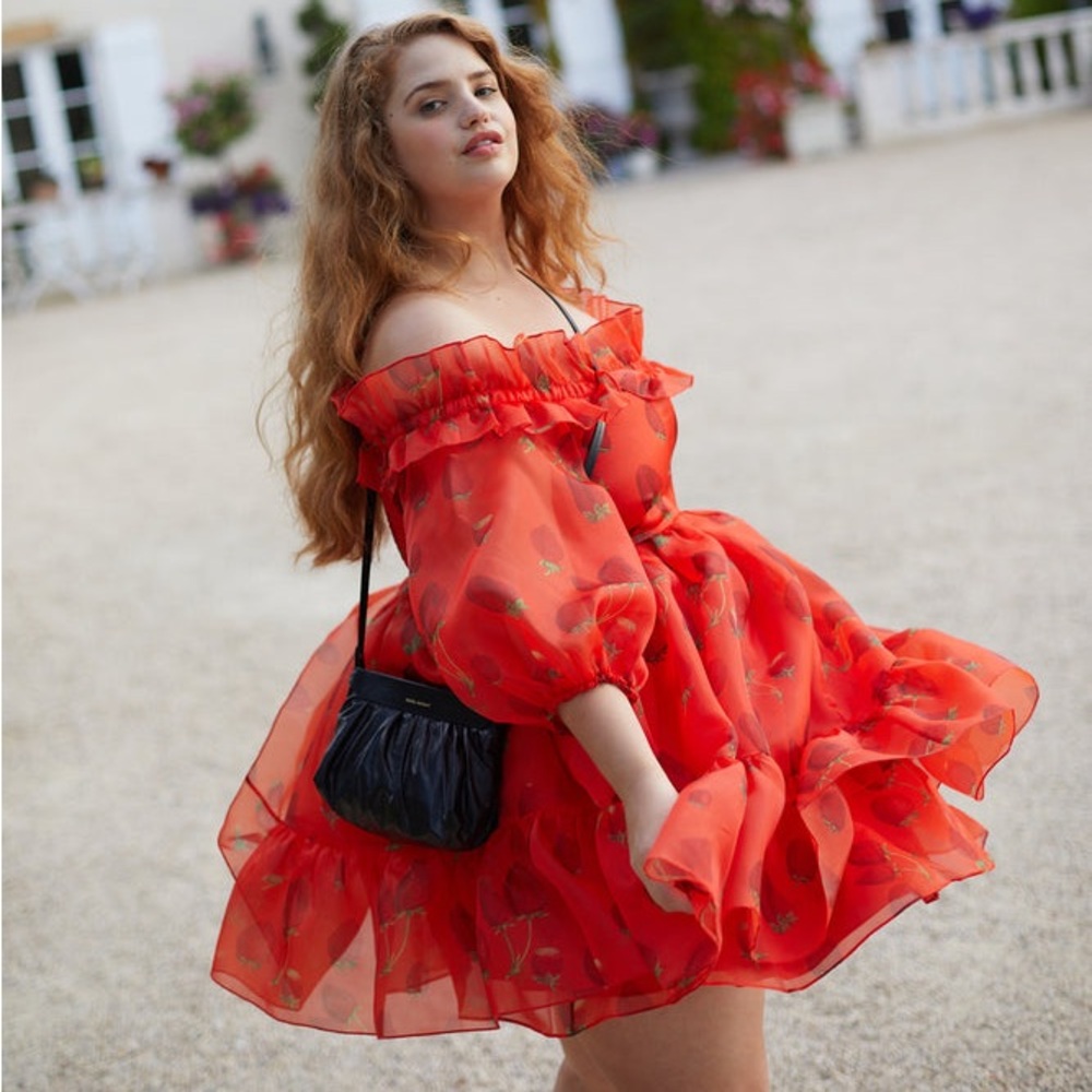 Selkie Like Strawberries Cherub Dress EUC